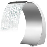 Stainless Steel Pool Fountain 17.7 x 11.8 x 23.6 inches Pool Fountain Silver Pool Fountains for In Ground Pools Garden Outdoor Waterfalls Sheer Descent Pond Water Feature
